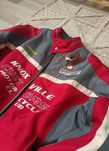 Angelo Litrico Knoxville Motorcycle Club Red Jacket - Görsel 3