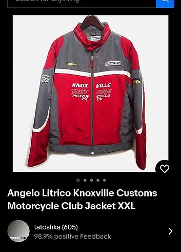 Angelo Litrico Knoxville Motorcycle Club Red Jacket - Görsel 5