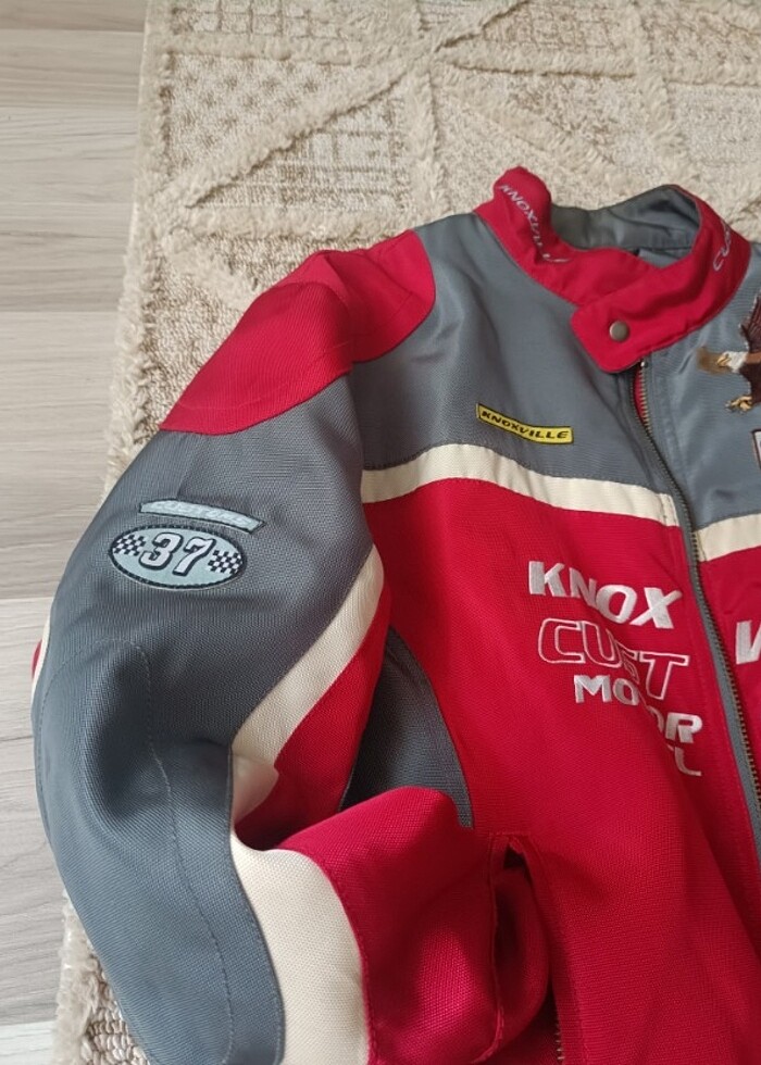 Angelo Litrico Knoxville Motorcycle Club Red Jacket - Görsel 2