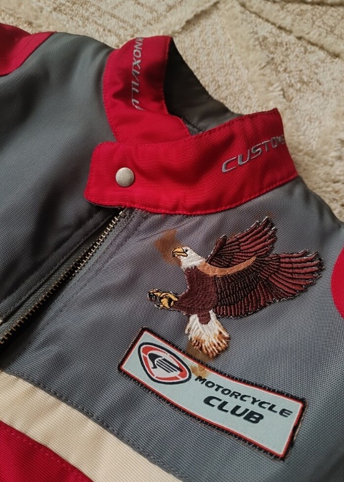 Angelo Litrico Knoxville Motorcycle Club Red Jacket - Görsel 4