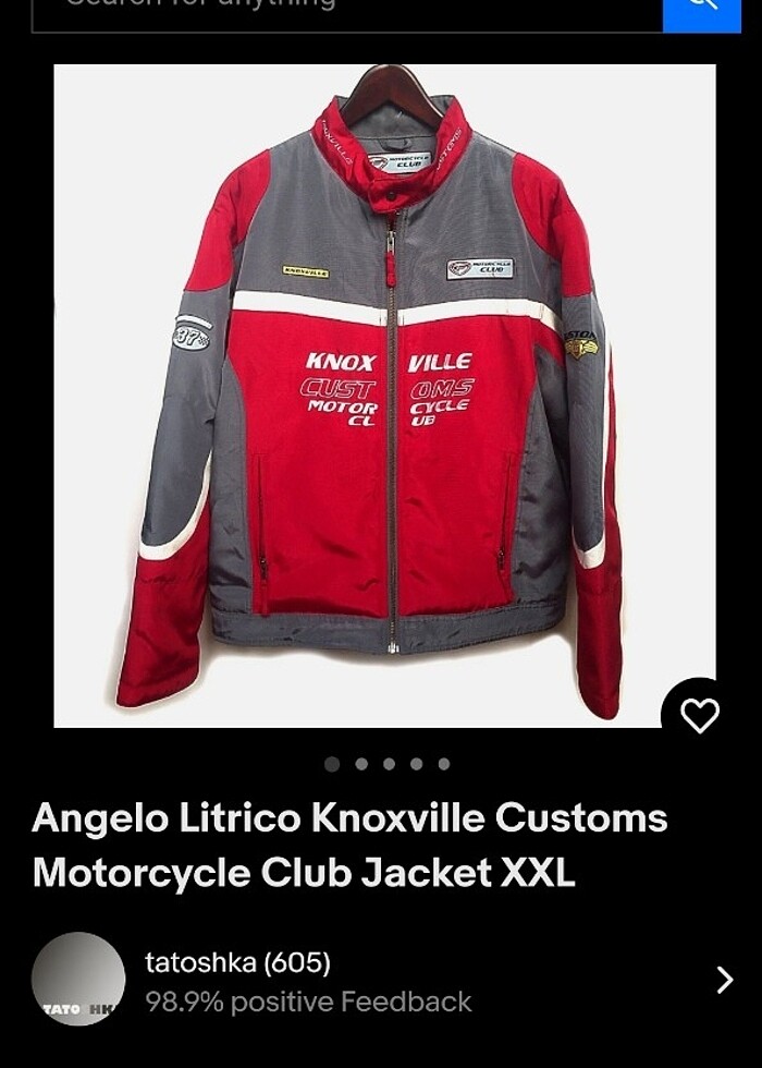Angelo Litrico Knoxville Motorcycle Club Red Jacket - Görsel 5