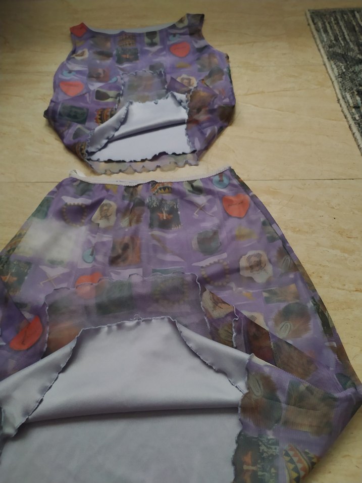 Bohem Renkli Fırfırlı kız çocuk etek bluz - Görsel 4