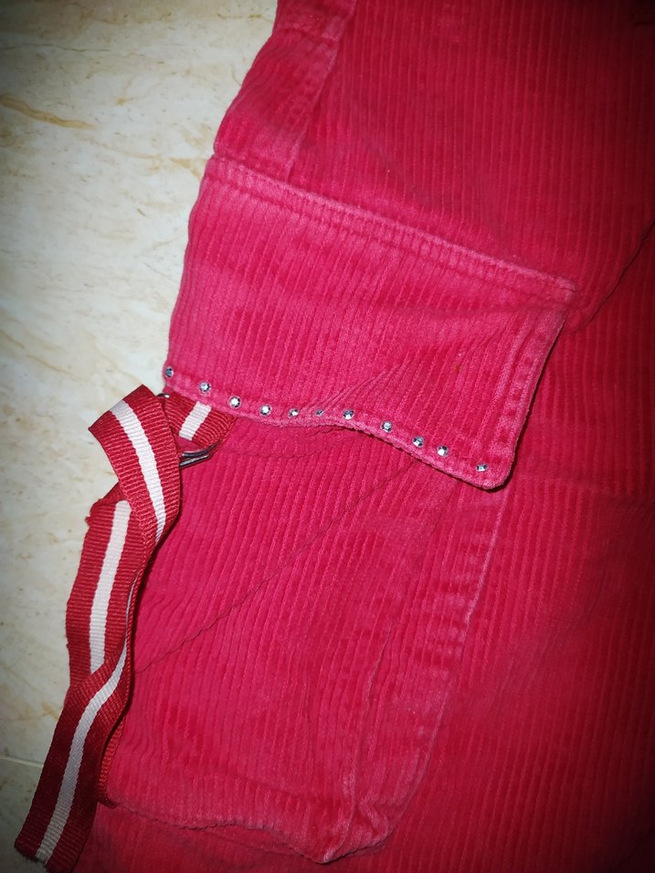 Kırmızı Süet Kemerli Mini Etek - Görsel 4