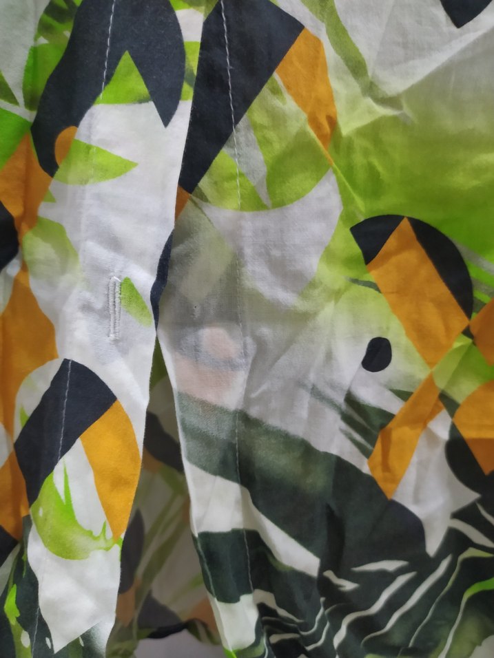 Uzun Kesim Renkli Batik Desenli Kadın Gömlek - Görsel 4