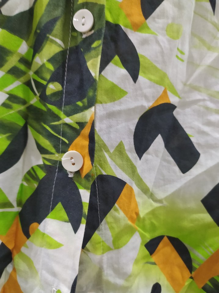 Uzun Kesim Renkli Batik Desenli Kadın Gömlek - Görsel 3