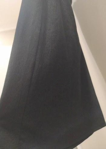 Kadın Siyah Keten Pileli etek - Görsel 5