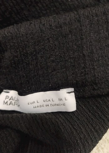 Kadın Siyah Keten Pileli etek - Görsel 2