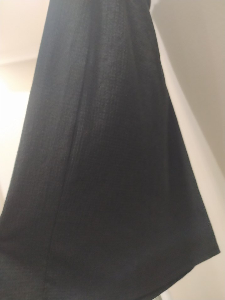 Kadın Siyah Keten Pileli etek - Görsel 5