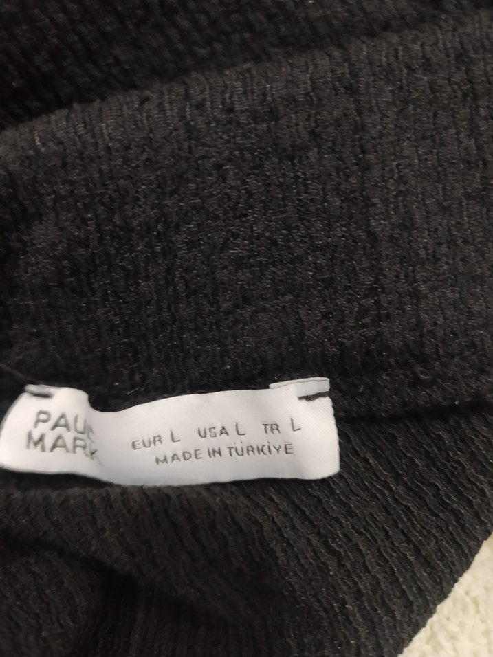 Kadın Siyah Keten Pileli etek - Görsel 2