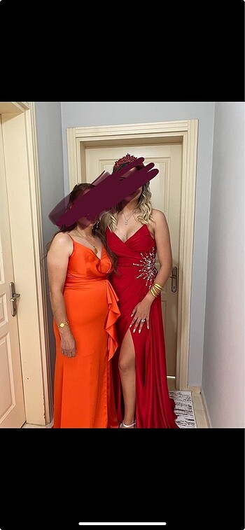 Kırmızı 40 beden abiye