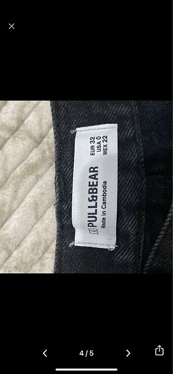 xs Beden Pull and Bear kot şort