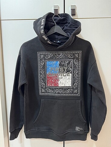 Etnik Desenli Hoodie Sweatshirt (kapsonlu)