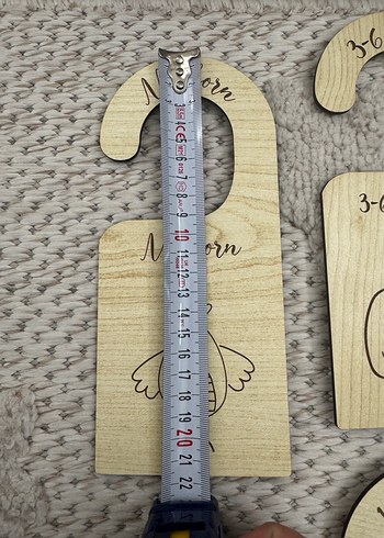 Ahşap Bebek Kıyafet Askısı Ayracı - Görsel 2