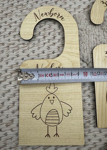 Ahşap Bebek Kıyafet Askısı Ayracı - Görsel 3