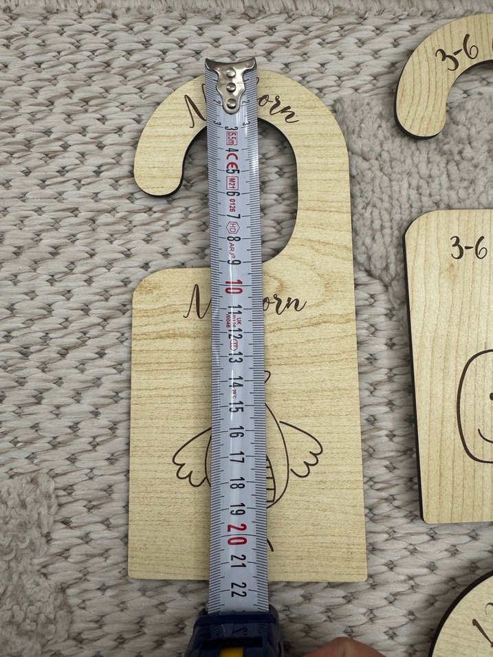 Ahşap Bebek Kıyafet Askısı Ayracı - Görsel 2