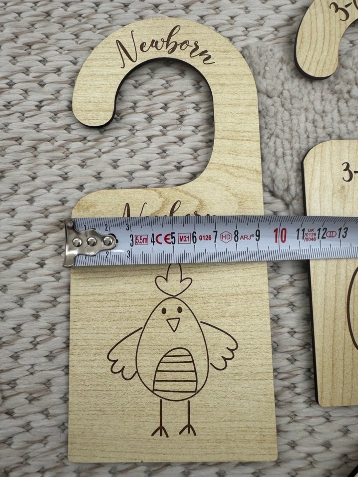 Ahşap Bebek Kıyafet Askısı Ayracı - Görsel 3