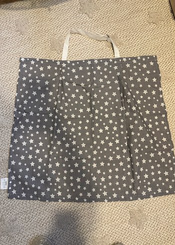 Gri Emzirme Yastığı ve Emzirme Örtüsü Seti - Görsel 6