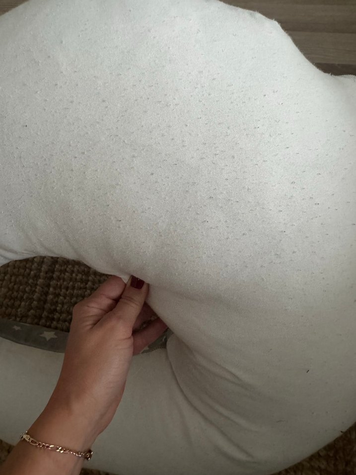 Gri Emzirme Yastığı ve Emzirme Örtüsü Seti - Görsel 5