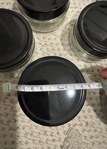 Siyah Kapaklı Boş Cam Çok Amaçlı Kavanoz 23cl - Görsel 4