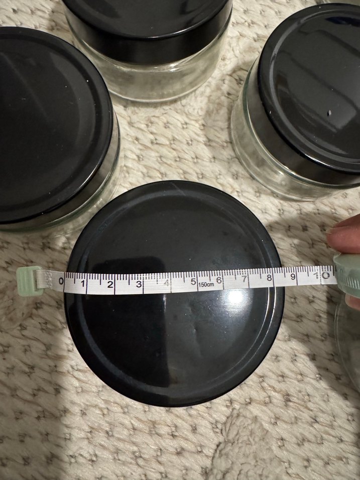 Siyah Kapaklı Boş Cam Çok Amaçlı Kavanoz 23cl - Görsel 4