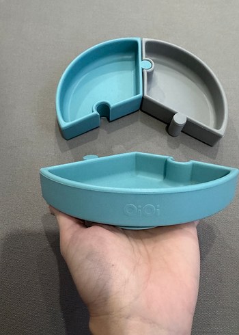 Oioi Vakumlu Silikon Puzzle Mama Tabağı ve Kaşığı - Görsel 2