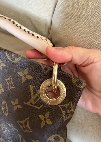 Louis Vuitton Louis Vuitton Bej Baskılı Deri Kadın Çanta