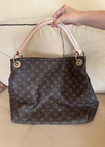 Louis Vuitton Bej Baskılı Deri Kadın Çanta