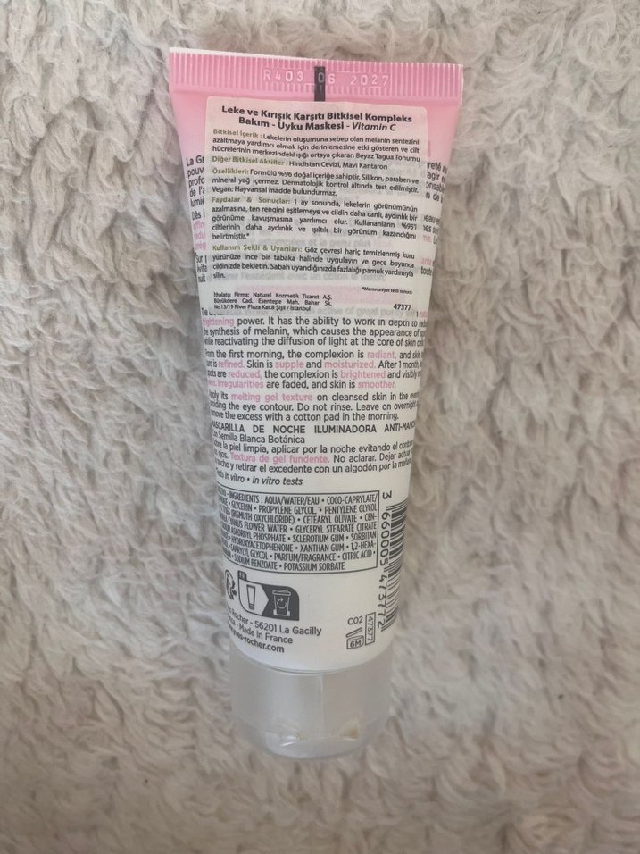 Yves Rocher leke ve kırışıklık karşıtı c vitamini bakım maskesi - Görsel 2