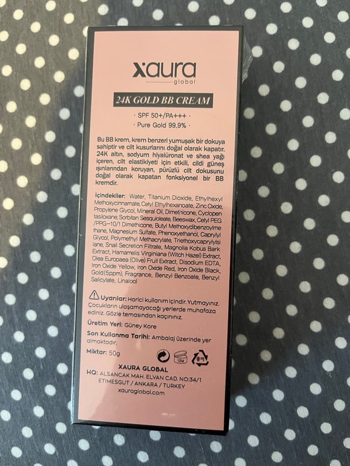 Xaura 24K Gold BB Krem SPF50+ 50g - Görsel 2