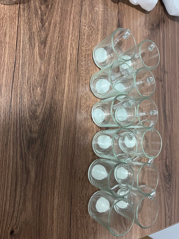 Şeffaf Kulplu Cam Kupa - Görsel 2