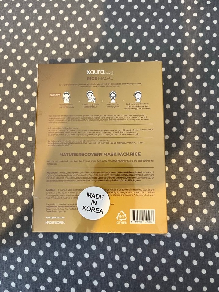 X Aura Rice Mask 4'lü Paket - Görsel 2