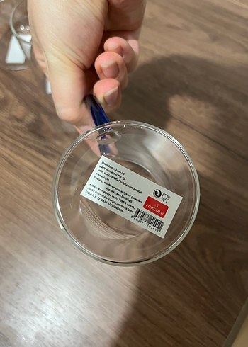 Mavi Kulplu Cam Bardak Seti 3 Adet Borasilikat - Görsel 3