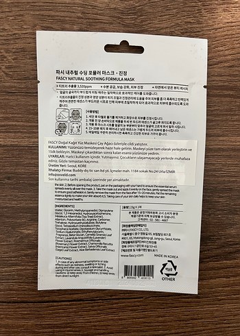 Fascy Natural Soothing Formula Mask Saç Maskesi - Görsel 2