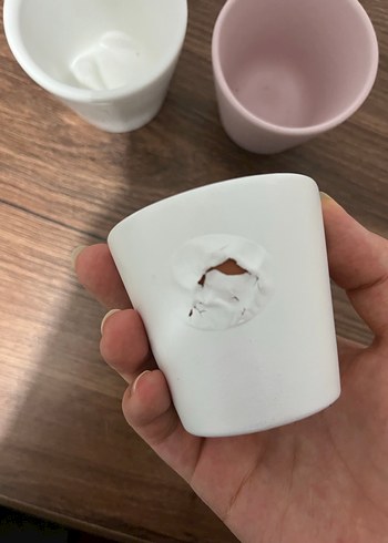 Pastel Renkli Beyaz Mini Saksı Seti - Görsel 3