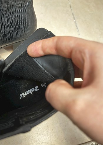 Kadın Siyah Deri Topuklu Bot - Görsel 6