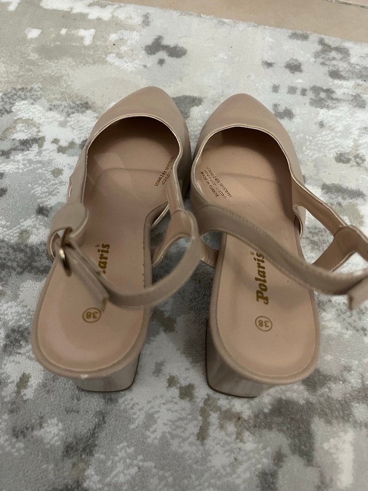 Polaris Bej Topuklu Kadın Ayakkabı - Görsel 3