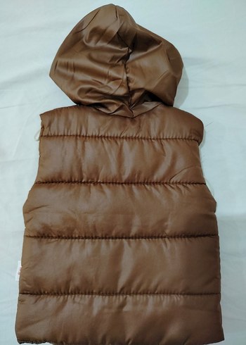 Fulla Modanın Kapüşonlu Kahverengi Erkek Çocuk Şişme Yelek - Görsel 2