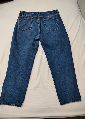 Kadın Lacivert taşlanmış Boyfriend Kot Pantolon - Görsel 3