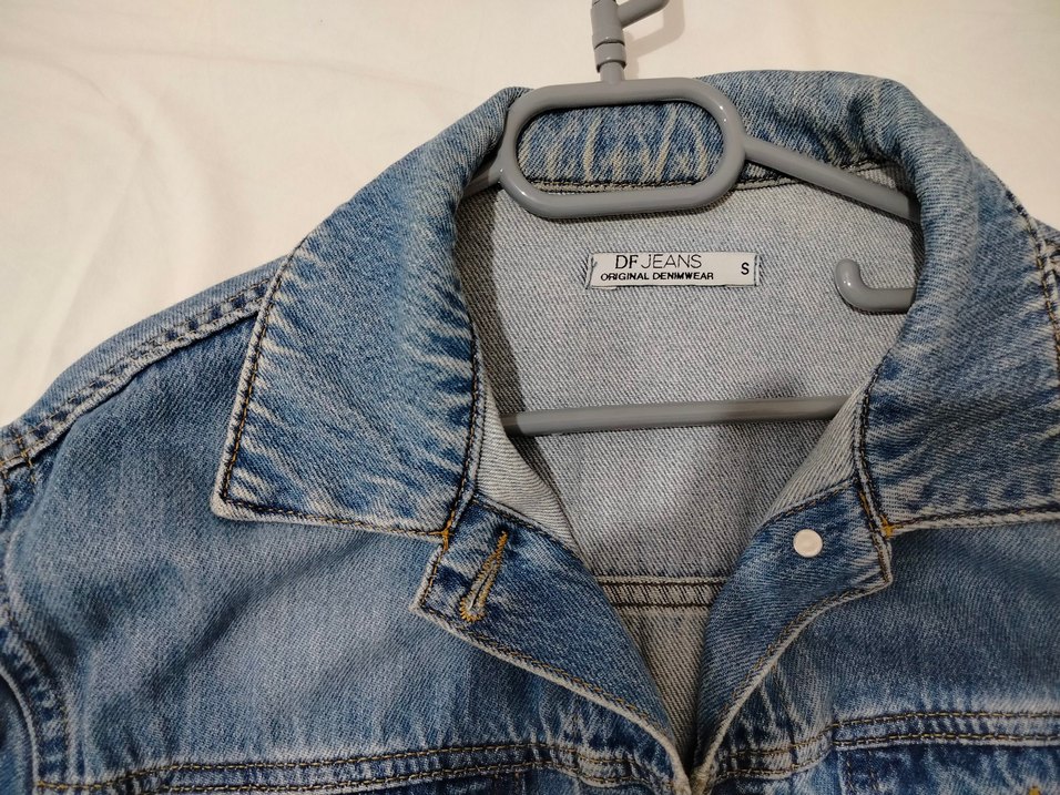 Düğmeli Mavi Kadın Denim Ceket - Görsel 2