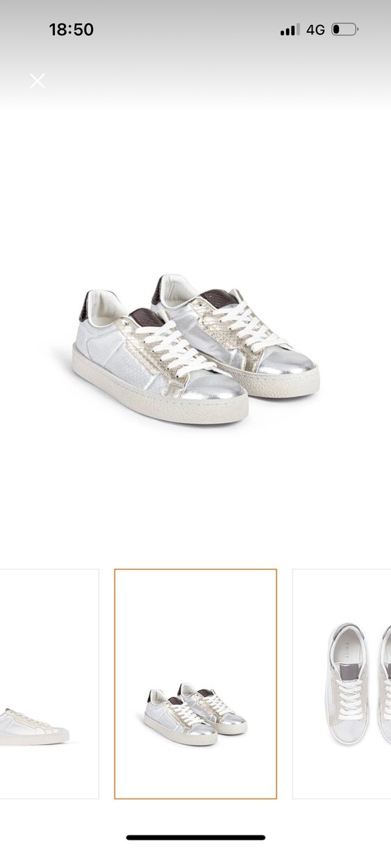 Beyaz Gri Kadın Günlük Spor Ayakkabı - Görsel 2