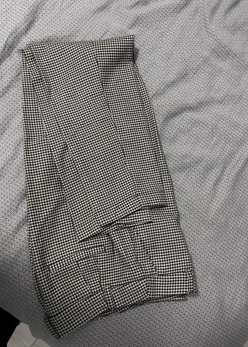 Gri Kadın Pilili Kumaş Pantolon - Görsel 4