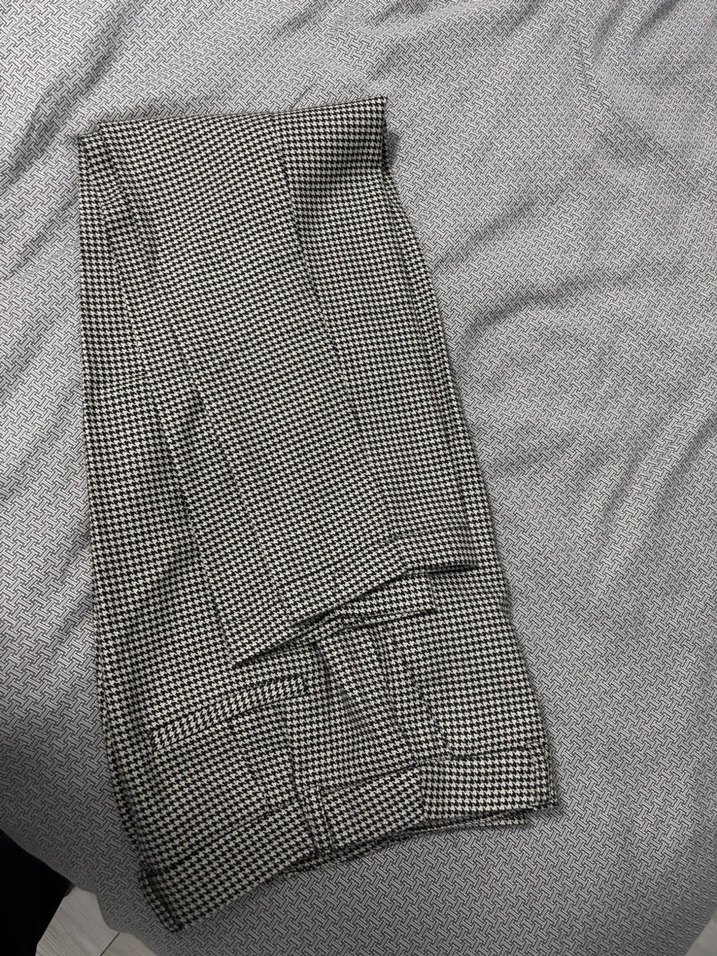 Gri Kadın Pilili Kumaş Pantolon - Görsel 4