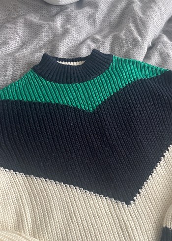 Kadın Çok Renkli Triko Kazak - Görsel 2