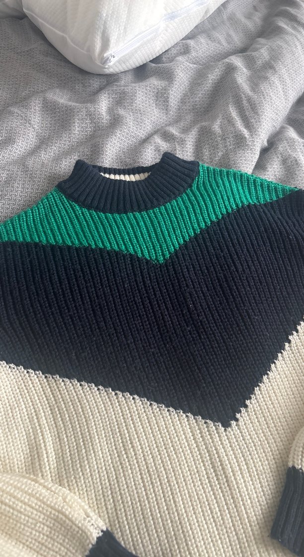 Kadın Çok Renkli Triko Kazak - Görsel 2