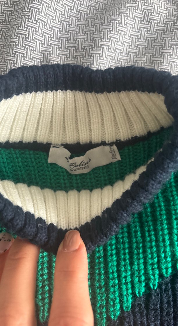 Kadın Çok Renkli Triko Kazak - Görsel 3