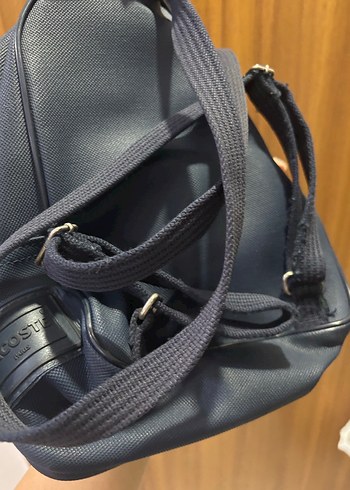 Lacoste Mavi Deri Kadın Sırt Çantası - Görsel 5