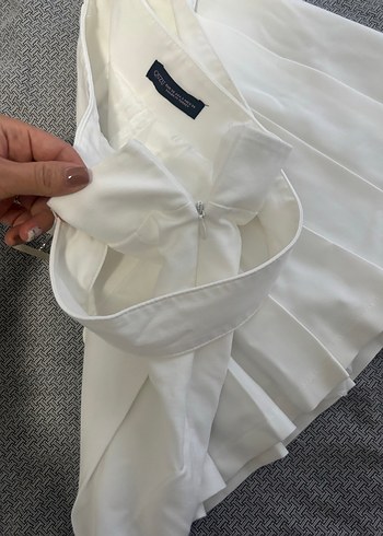 Beyaz Pilili Mini Etek Quzu - Görsel 3