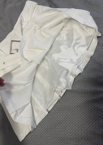 Beyaz Pilili Mini Etek Quzu - Görsel 2