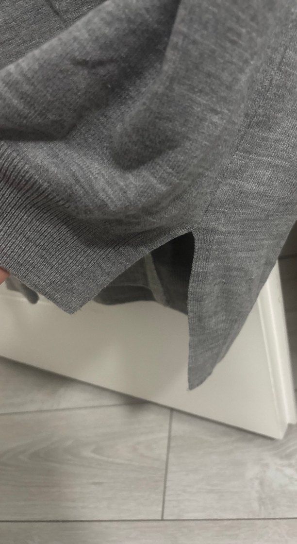 Gri Kadın Midi Uzun Kollu Örgü Hırka - Görsel 5