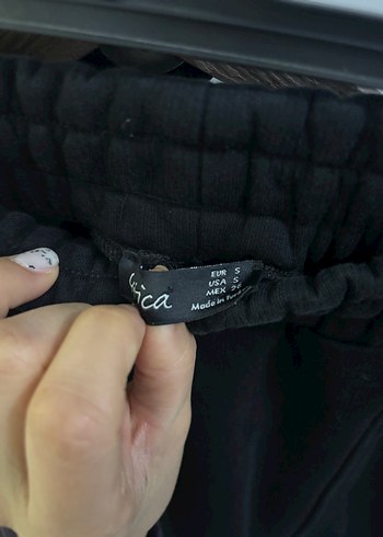 Siyah Rahat Kesim Kadın Eşofman Altı - Görsel 5